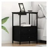 vidaXL Nachtschrank 2 pcs 40 x 31 x 60 cm Schwarz