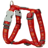 Red Dingo Geschirr für dog rot dingo style rot Fußabdruck de Tier 30-48 cm