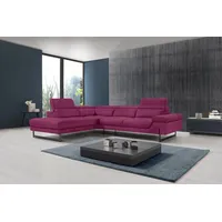 Egoitaliano "Queenie, extravagantes Sofa mit erstklassigem Sitzkomfort, L-Form", mit verstellbarer Armlehne und Kopfteilen für Wohlfühlkomfort lila