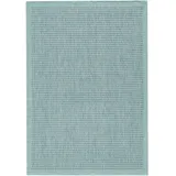 KADIMA DESIGN Teppich Balkon Unifarben Pflegeleicht Waschbar Strapazierfähig Terrasse Küche Blau 160x230 cm OEKO-TEX Gekettelt – ORIANA von Kadima Design