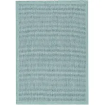 KADIMA DESIGN Teppich Balkon Unifarben Pflegeleicht Waschbar Strapazierfähig Terrasse Küche Blau 160x230 cm OEKO-TEX Gekettelt – ORIANA von Kadima Design