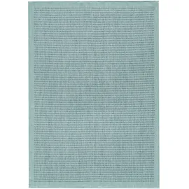 KADIMA DESIGN Teppich Balkon Unifarben Pflegeleicht Waschbar Strapazierfähig Terrasse Küche Blau 160x230 cm OEKO-TEX Gekettelt – ORIANA von Kadima Design
