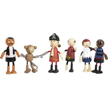 Small Foot Company Small foot 12412 - Biegepuppen Piraten Figuren, 6er Set