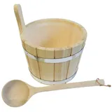 blumenberg gmbh Sauna Aufgusskübel 5 Liter mit Aufgusskelle 40 cm