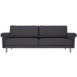 HÜLSTA sofa 2-Sitzer »hs.450«, modern Landhaus, Füße in Nussbaum, Breite 168 cm, schwarz