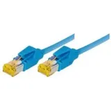 Tecline Patchkabel S/FTP, PiMF, Cat 6a, blau, 5,0 m Für 10 Gigabit/s, halogenfrei, mit Draka-Kabel und Hirosesteckern TM31 (bisherige Bezeichnung S/STP) (72205B)