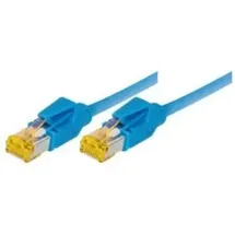 Tecline Patchkabel S/FTP, PiMF, Cat 6a, blau, 5,0 m Für 10 Gigabit/s, halogenfrei, mit Draka-Kabel und Hirosesteckern TM31 (bisherige Bezeichnung S/STP) (72205B)