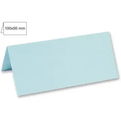 RAYHER 80009358 Tischkarte doppelt, uni, FSC Mix Credit, babyblau, 100x90mm, 220g/m2, Beutel 5Stück