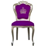 Pompöös by Casa Padrino Luxus Barock Esszimmerstuhl Lila / Gold - Pompööser Barock Stuhl designed by Harald Glööckler