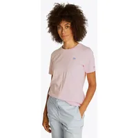 Tommy Hilfiger Contrast Flag Regular Fit Kurzarm-T-Shirt Light Pink