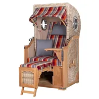 Mr. Deko bene living Strandkorb Komplettset Ammersee Single Teak