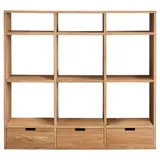 Tikamoon Kinderbücherregal Miho 120 x 112 x 40 cm Eiche geölt rosa