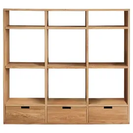 Tikamoon Kinderbücherregal Miho 120 x 112 x 40 cm Eiche geölt rosa