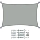 VOUNOT Sonnensegel Rechteckig mit Befestigung Set, 3x2m, Anthrazit