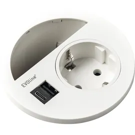 EVOline Steckdose Circle80 Weiß