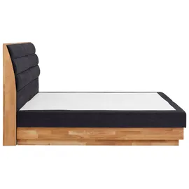 otto home Boxspringbett OTTO HOME "Jenna", schwarz (carbone), B:184cm L:216cm, Komplettbetten, Boxspringbett, ohne LED-Beleuchtung, mit zertifizierten, recycelten Bezugsstoffen