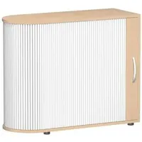 Geramöbel Flex Rollladenschrank 100 x 40 x 83 cm silber