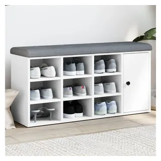 vidaXL Schuhbank Weiß 102x32x50 cm Holzwerkstoff
