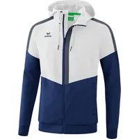 Erima Squad Präsentationsjacke mit Kapuze white/new navy/slate grey S