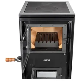 Justus Rustico-50 2.0 Stahl Schwarz/Abdeckplatte Emaille