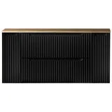 Lomadox Waschtisch-Unterschrank 120cm, in schwarz mit Eiche, NEWPORT-56-BLACK