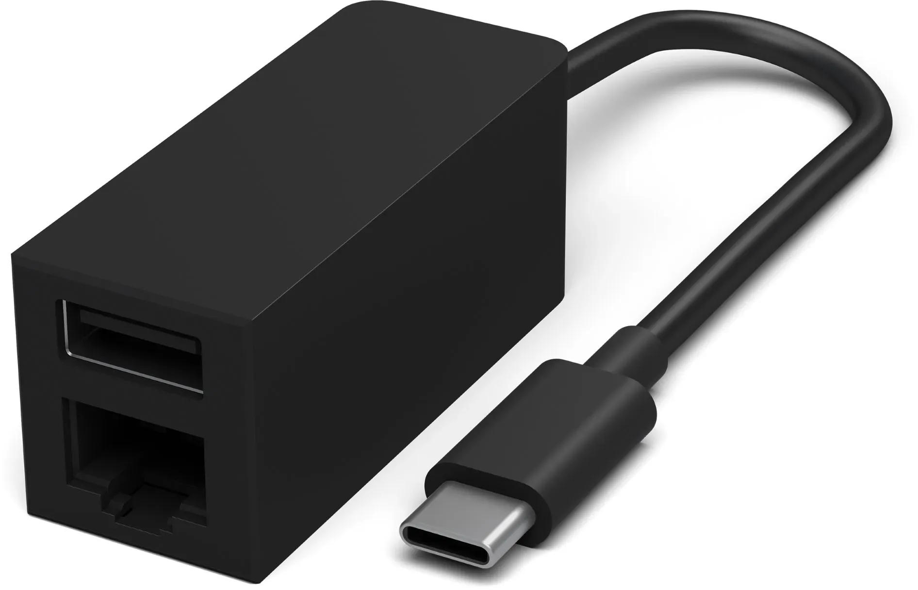 Microsoft Surface USB-C zu Ethernet und USB 3.0 Adapter | Schwarz