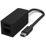 Microsoft Surface USB-C zu Ethernet und USB 3.0 Adapter | Schwarz