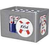 1664 Blanc Bier mit einem Hauch Citrus 0,33l Flasche Mehrweg Kasten; 24 Flaschen mit 5,0 Prozent Vol; Bier Kasten Mehrweg (24 x 0,33 l)