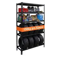 Relaxdays Reifenregal Stahl 210 x 110 x 40 cm schwarz für 8 Reifen