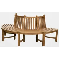 CLP 180° Baumbank Male mit Rückenlehne aus Teak braun