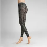 Hudson Feinstrumpfleggings Floral Blumenmuster in Black | Gr.: 42-44