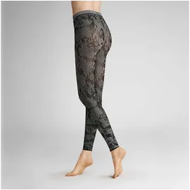 Hudson Feinstrumpfleggings Floral Blumenmuster in Black | Gr.: 42-44