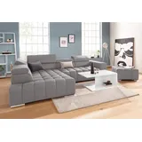 exxpo - sofa fashion Eckcouch Polyester 2-Sitzer Silber