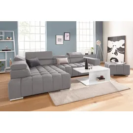 exxpo - sofa fashion Eckcouch Polyester 2-Sitzer Silber