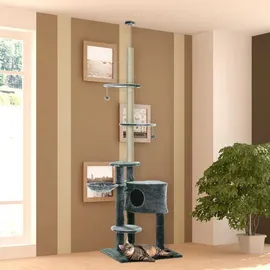 PawHut Kratzbaum Deckenhoch 220-265 cm dunkelgrau