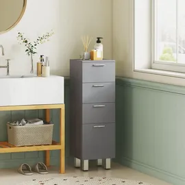 kleankin Badkommode 30 x 93 x 30 cm Grau