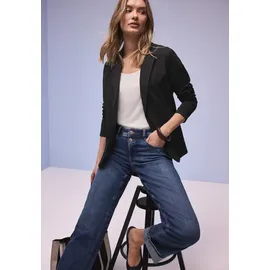 STREET ONE Basic Blazer aus Jersey - schwarz,