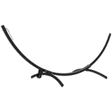 ComfortXL Hängemattengestell, Schwarz, Metall, 118x118x337 cm, Gartenmöbel, Hängematten