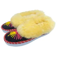 LAMMFELL Warme HAUSSCHUHE Mokassin Gr.39 NEU, Handarbeit Schaffell/-leder - verschiedene Muster Farben (Kombi*5, 39, EU Schuhgrößensystem, Erwachsene, Damen, Numerisch, M, 39) - 39 EU