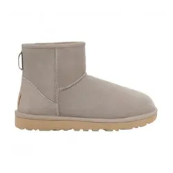 UGG für Damen. 1016222 Lederstiefeletten W Classic Mini II grau (38), Wohnung, Keine, Lässig