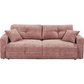 ed exciting design Schlafsofa Polyester mit Bettkasten 2-Sitzer Koralle