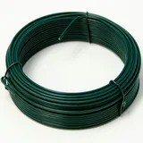 Niederberg Metall Spanndraht 2mm - Bindedraht Grün Ummantelt - Maschendraht Zaun Metall Draht