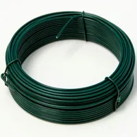 Niederberg Metall Spanndraht 2mm - Bindedraht Grün Ummantelt - Maschendraht Zaun Metall Draht