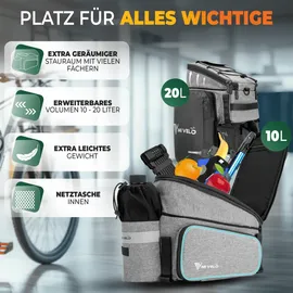 MIVELO Gepäckträgertasche schwarz
