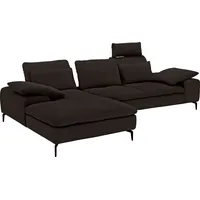 W.Schillig Ecksofa »valentinoo«, (Set), inklusive Hocker, mit Sitztiefenverstellung, Breite 299 cm braun