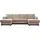 best mobilier Lisa Design Jake Wohnlandschaft U-Form, 7-Sitzer, mit Schlaffunktion und Bettkasten, aus Cord Beige