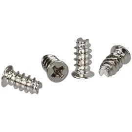 InLine Lüfterschrauben, 5,0x10,0mm, silbern, bulk 2000er Pack