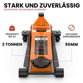 GENTOR Wagenheber Stahl 75-505mm orange