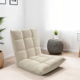 Tectake tectake® Relaxsessel Snooze 2 in 1 als Sessel oder Liege, gepolstert, mit Samtbezug 108 x 57 x 13,5 cm