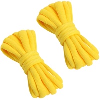VSUDO 70 cm Gelbe Ovale Sportschuhe Schnürsenkel, Schuh Schnürsenkel Gelb für Laufschuhe, Gelbe Schnürsenkel, Schuhbänder Gelb für Basketballschuhe und Turnschuhe (1Paire-Gelb-070cm) - 70 cm - 1 Paire